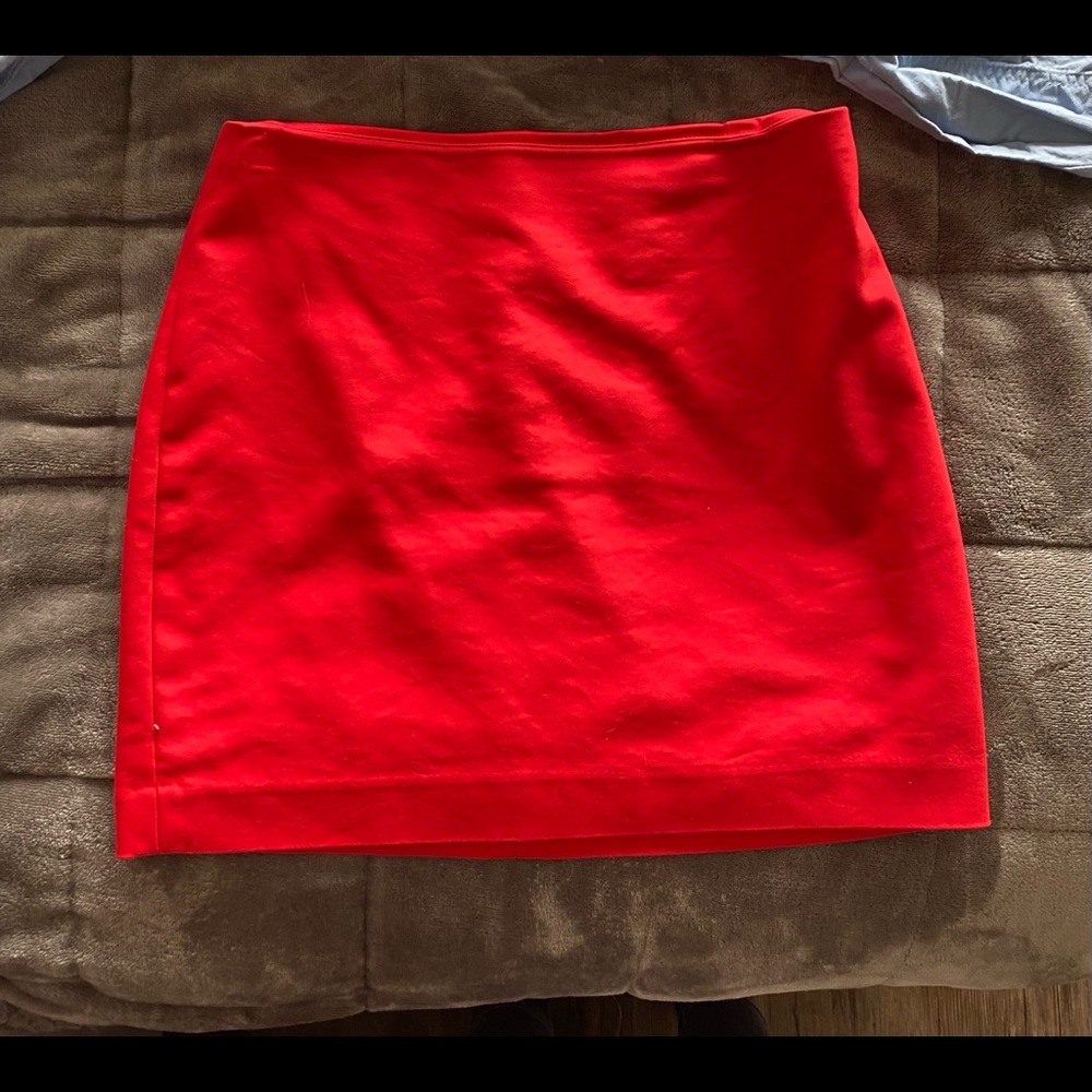 Express Bright Red Mini Skirt